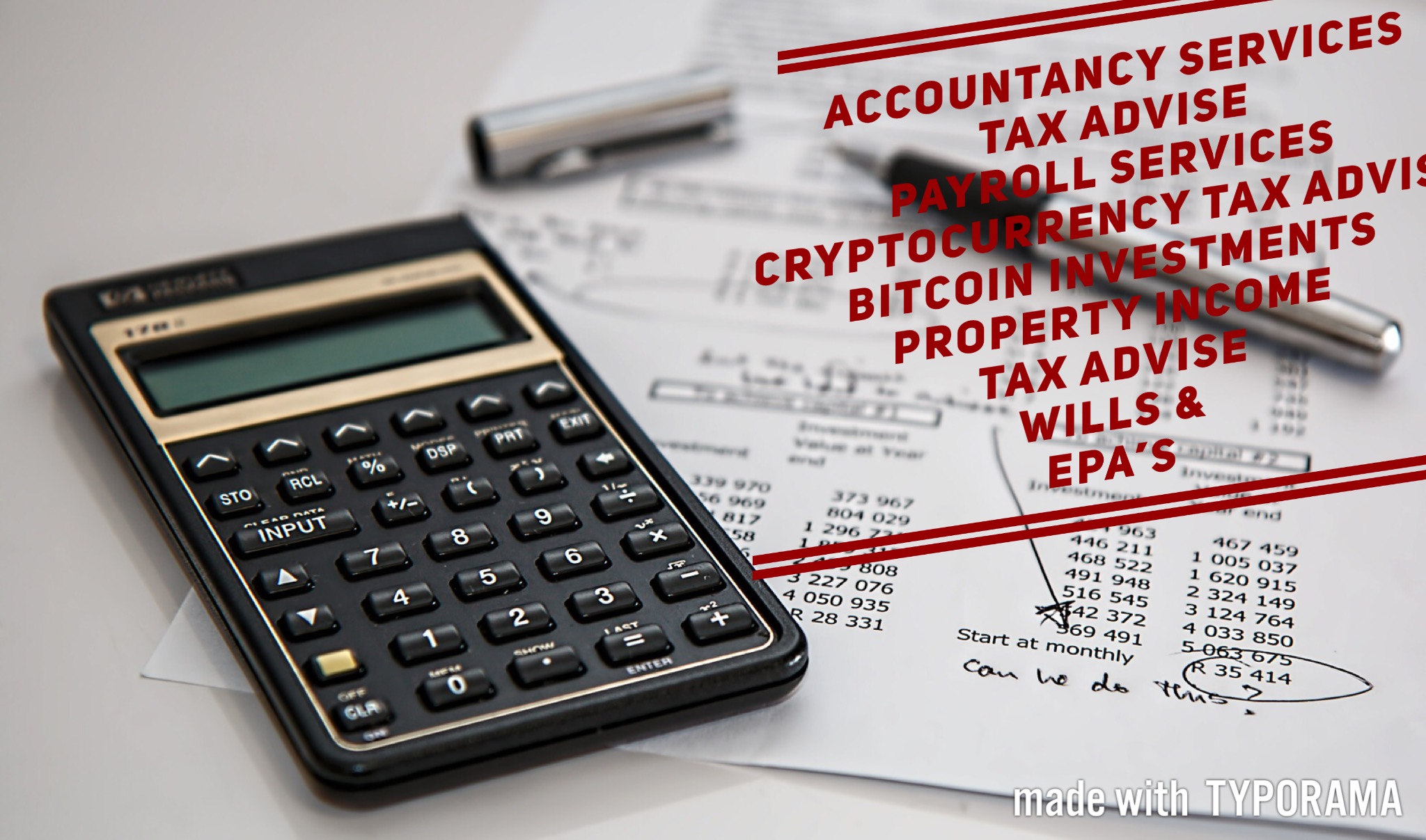 Accountancy Services, Tax Advice, Payroll Services, Cryptocurrency Tax Advice, Bitcoin Investments, Property Income, Tax Advice, Wills & EPAs. Capstone Associates.