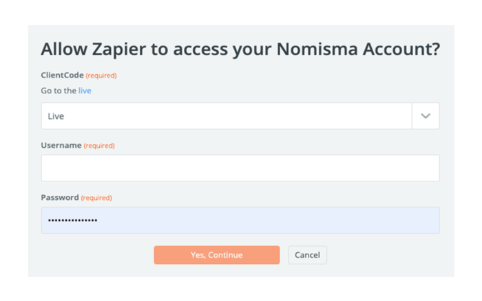 Allow Zapier to access your Nomi account