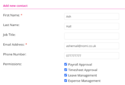 Nomi Payroll Main Contact Roles